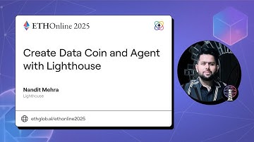 Create Data Coin and Agent with Lighthouse I Nandit Mehra