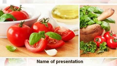 Sliced Tomatoes PowerPoint Template by PoweredTemplate.com