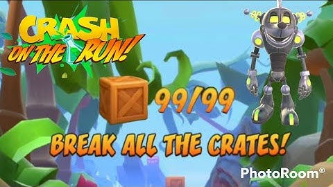 Crash Bandicoot: On the Run! Challenge Run Beach Jungle 99 📦 99 Break All The Crates!