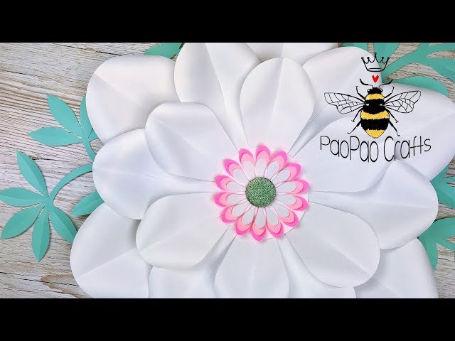 Flor gigante de papel (set de hojas incluido) |Moldes GRATIS | Giant paper flower