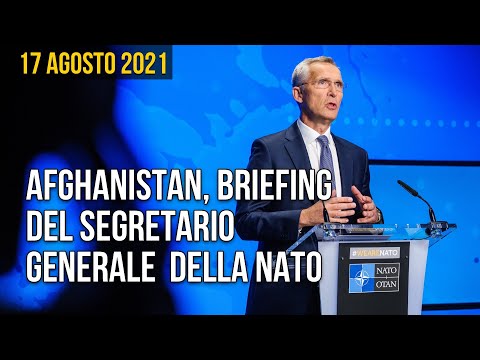 Afghanistan, briefing con la stampa del segretario generale della NATO