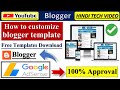 How to customize blogger template 2021 | Customize blogger website | #bloggerthemechange