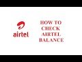 How to check Airtel Balance