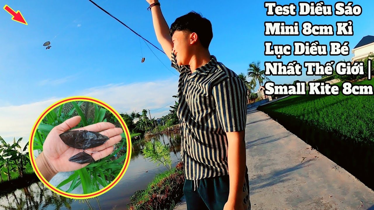Duc Quang | Test the World's Smallest 8cm Kite | Small Kite 8cm