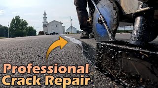 Professional Parking Lot Crack Repair