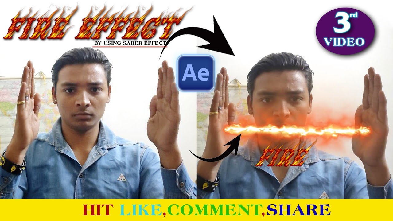 Fire effect in after effects || How to make fire effect in after effect|| saber effect|| fire effect