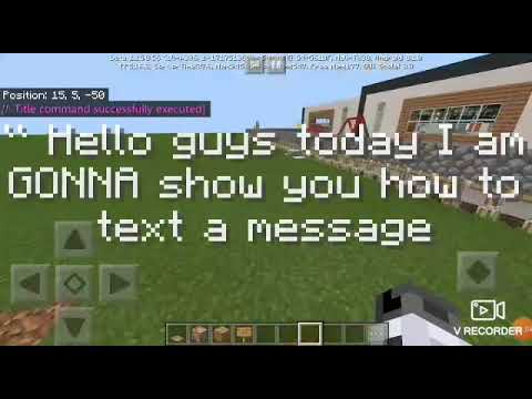 How to text a message with command_block - YouTube