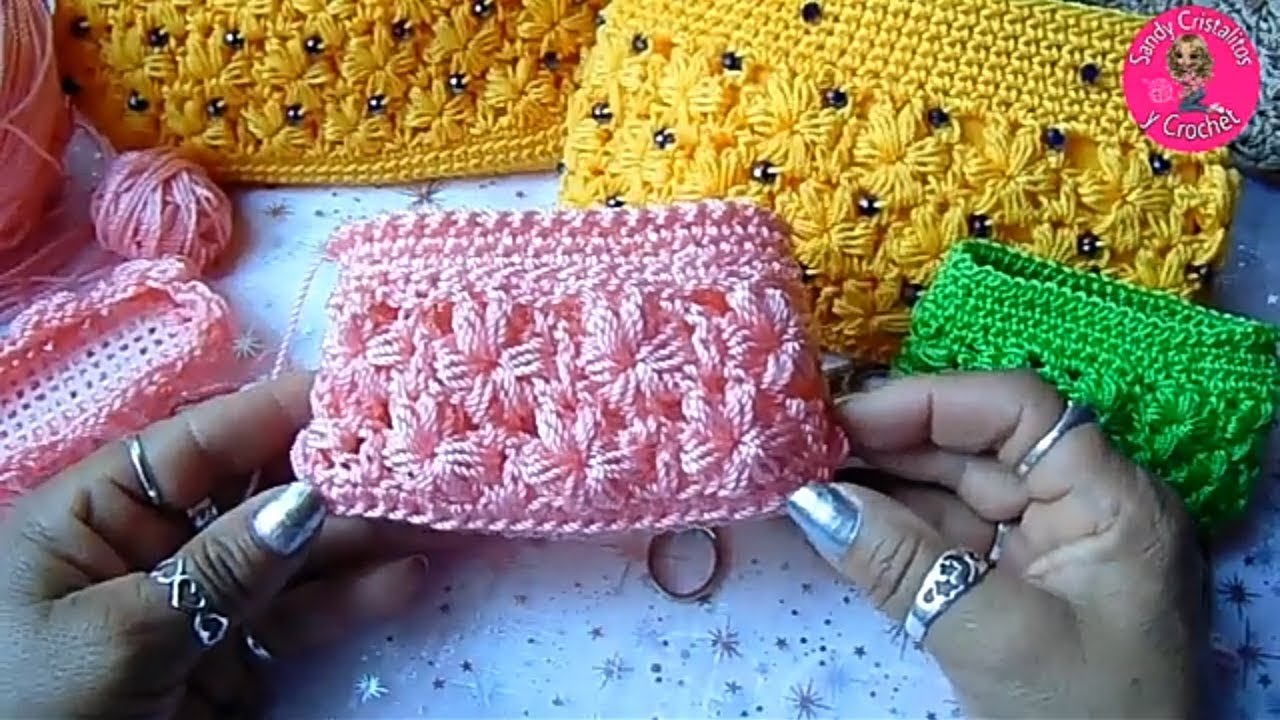 Monederito a Crochet punto Margarita 🌼🌼