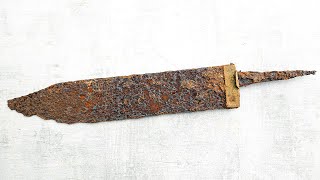 Restoration of Old Rusted Bowie Knife