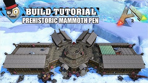 Ark: Survival Evolved - How to Build a Dino Pen - Mammoth Pen (No Mods)