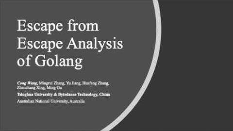 Escape from Escape Analysis of Golang