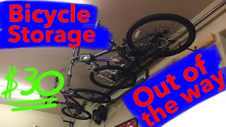 Easy Out Of The Way Bicycle Storage Solution