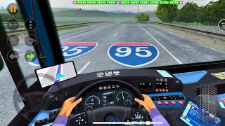 Public Bus Driving | INTERSTATE 95 Route 7 Drive Electric Bus | Bus Simulator EVO - Mobile Gameplay screenshot 4