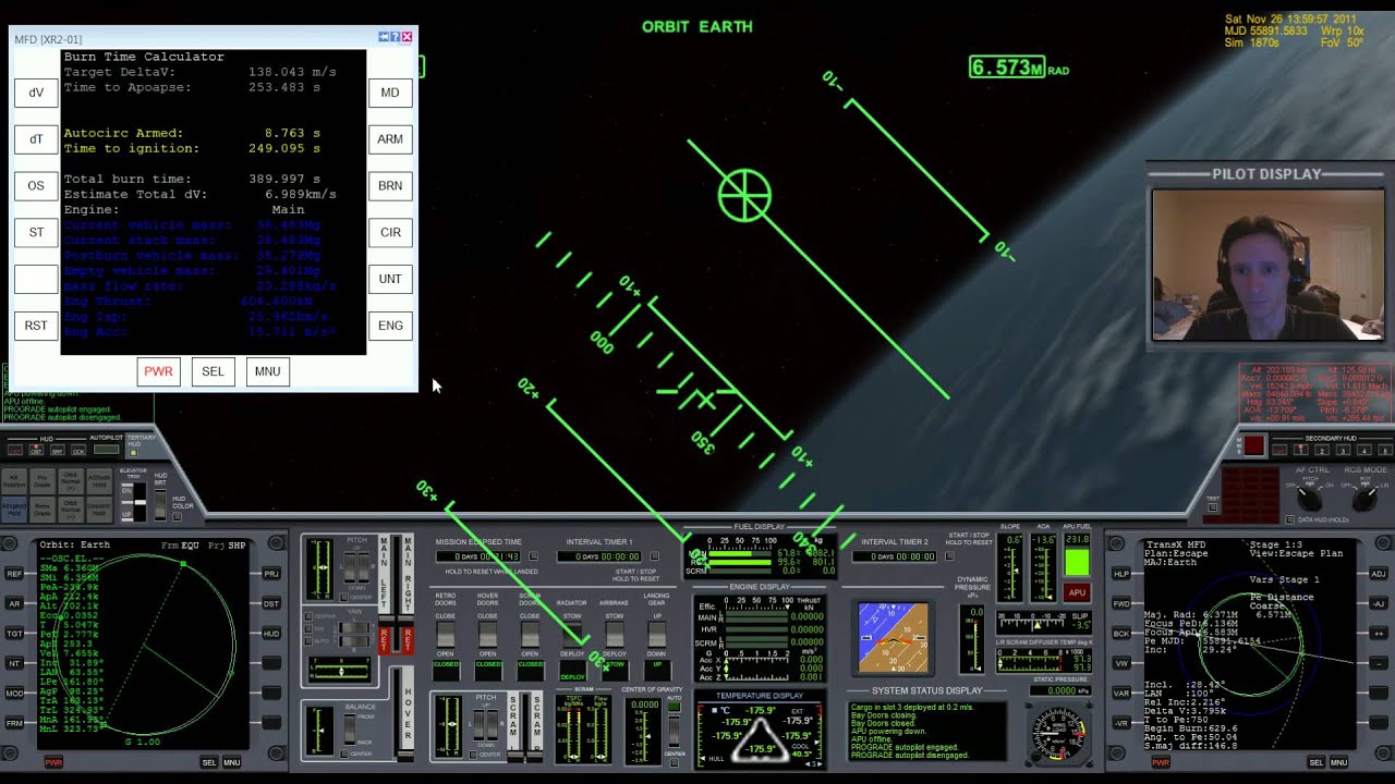 Orbiter 2010 - Earth to Mars using TransX [Part 5 of 9] - Trans Mars ...
