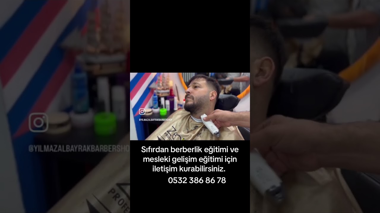 Bire bir uygulamalı berberlik eğitimi için iletişime geçebilirsiniz. 05323868678 