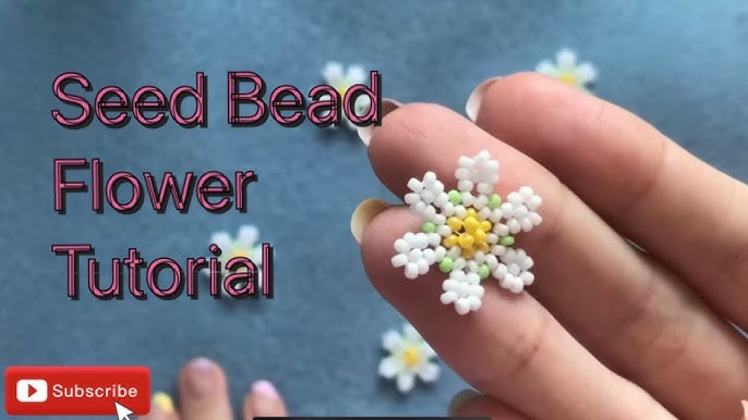Seed Bead DAISY FLOWER Bracelet and Earrings Tutorial with Step by Step  Instructions Jewellery Set 