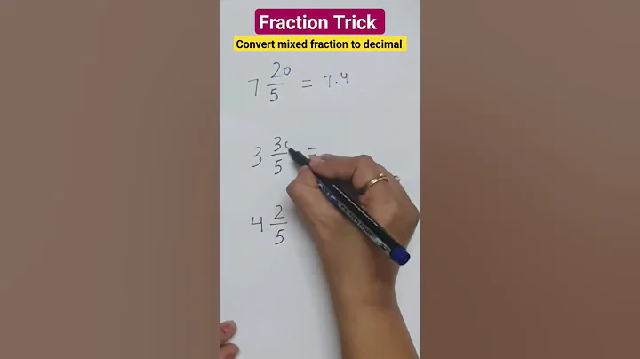 🤔How to turn Mixed Fractions to decimals -- #shorts