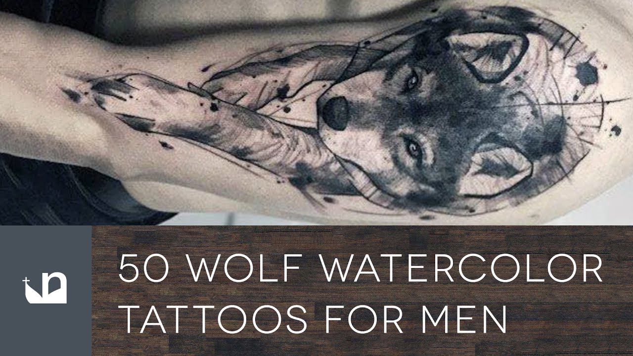 50 Wolf Watercolor Tattoo Designs For Men  Cool Ink Ideas