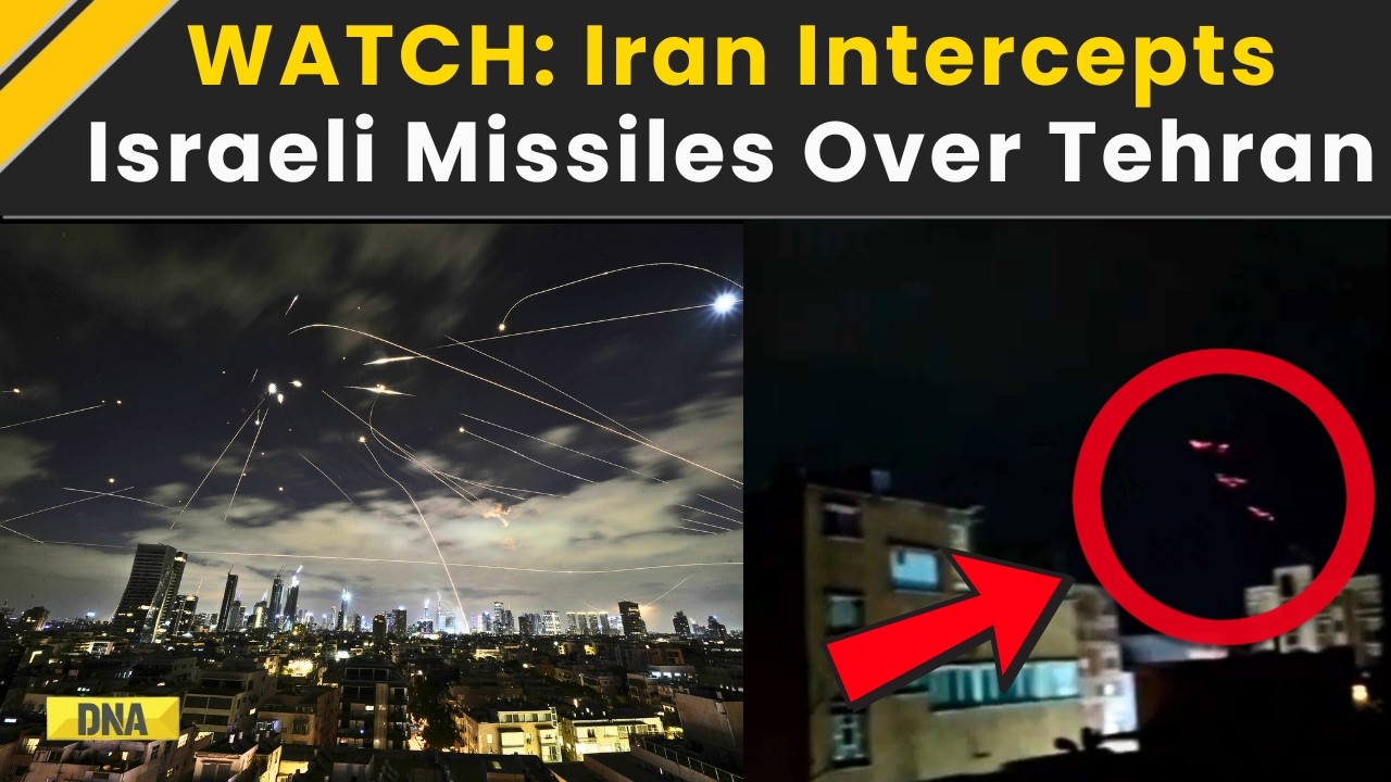 Israel Iran War: Iran Intercepts Israeli Missiles Over Tehran | Iran Israel War