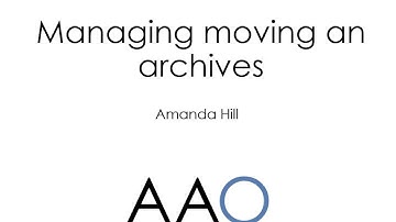 Managing moving an archives