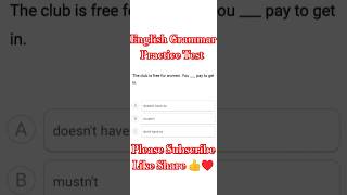 Brain Exercise -50English Grammar Practice Test -Fz9Uj