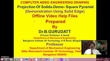 Projection Of Solids -Demo -Problem 1 -Square Pyramid Cont-Session 2