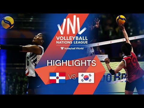 Dominican Republic vs. Korea - FIVB Volleyball Nations League - Women - Match Highlights, 15/06/2022