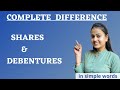 Difference between shares and debentures explained in hindi  shares  debentures  gole commerce