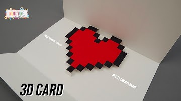3D Card - DIY || Heart pop up card, Thiệp bật trái tim - NGOC VANG Handmade