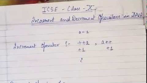 Increment and decrement operator in java(Revision)