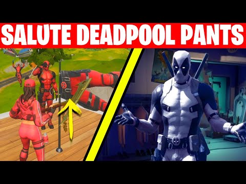 HOW TO SALUTE DEADPOOL'S PANTS LOCATION : DEADPOOL WEEK 9 CHALLENGES (FORTNITE BATTLE ROYALE)