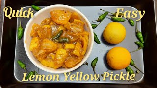 Lemon Pickle recipe| Nimbe uppinakayi| Quick and easy pickle| ನಿಂಬೆಕಾಯಿ ಉಪ್ಪಿನಕಾಯಿ|CC 206