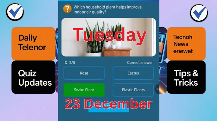 23 December 2025 My Telenor app Today Questions | Today My Telenor Answers | Telenor Quiz Today