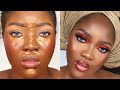 EXTRA GLAM MAKEUP TUTORIAL | MELANIN MAKEUP TRANSFORMATION