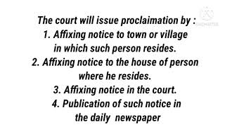 Proclaimed Person (Section 82 CrPC ).                                  #criminal #legalupdates #crpc
