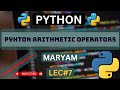 Arithmetic Operators [Lec#7].