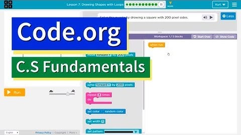 Drawing Shapes with Loops Part 11 Course D Code.org Tutorial with Answer