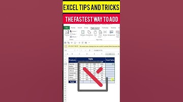 Sum Formula in Excel short Tricks & Tips #excel #computereducation #viral #trends