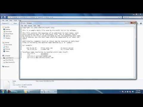 How to Access HOSTS file in Windows 7