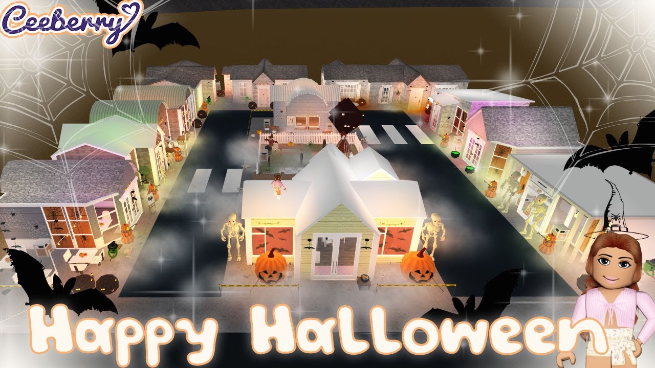 bloxburg halloween 🍁🎃 in 2023  Halloween town decorations, Halloween  candy table, Halloween fun