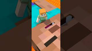 Alex & Herobrine Lava Challenge - Minecraft Animation Monster School