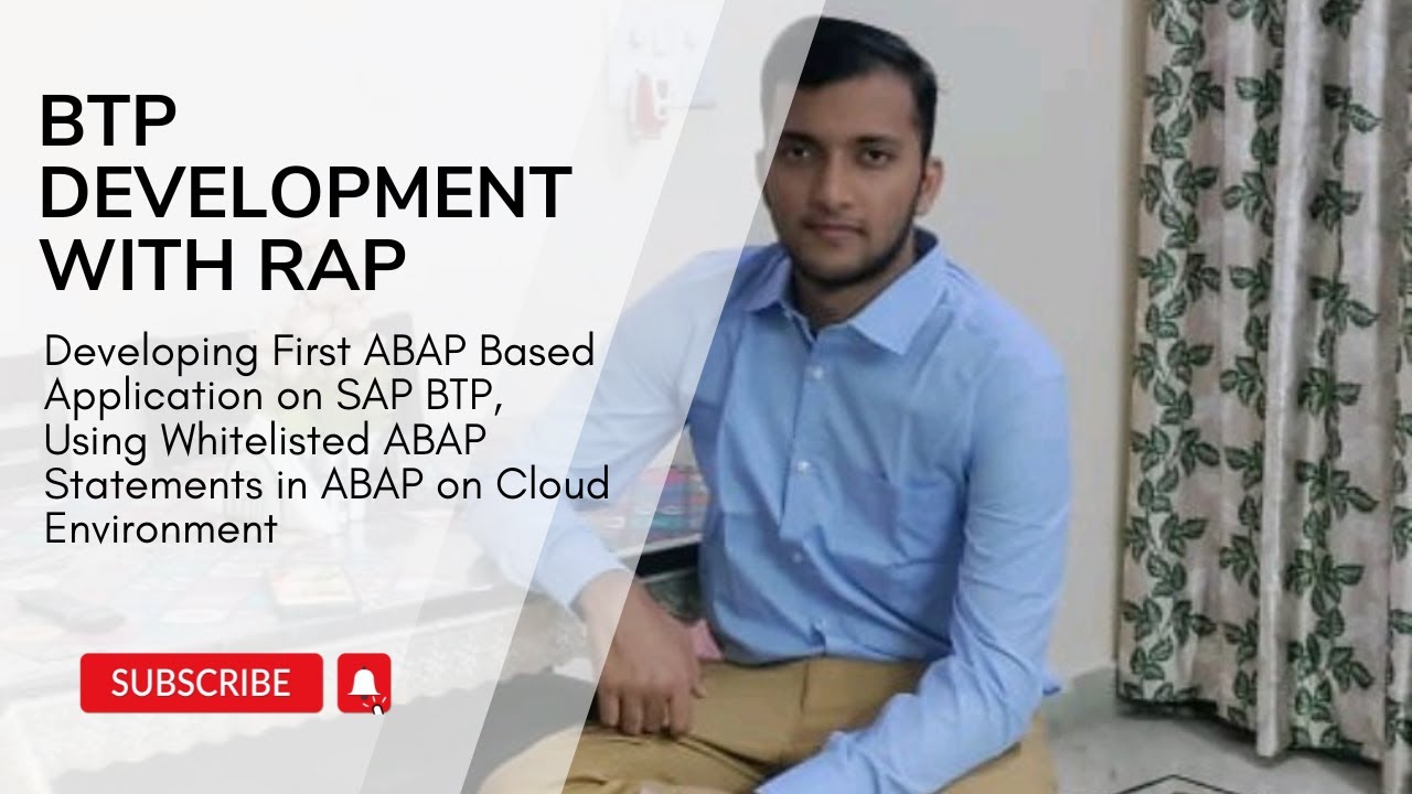 11. Developing First ABAP Based Application on SAP BTP - YouTube