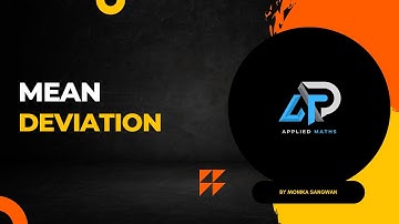 Applied Maths//Mean deviation//By Monika Sangwan