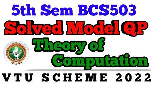 💥5th SEM THEORY OF COMPUTATION SOLVED MODEL QUESTION PAPER BCS503 #vtu #viral