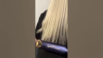 Blonde Frizzy Hair Straightening H2O Steam Styler Hairstraightener Sleekhair HairTransformation 