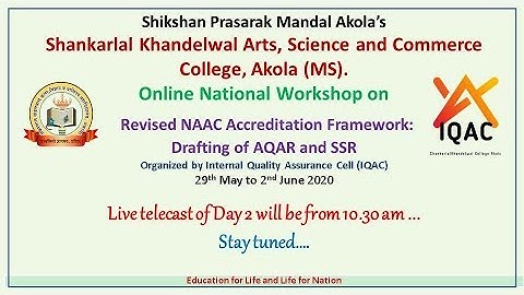 Day 2: Online National Workshop on Revised NAAC Accreditation Framework