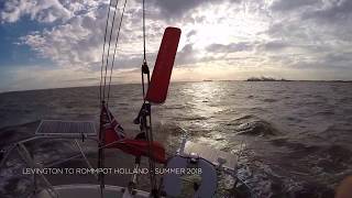 Sigma 33 sailing Harwich to Zeeland Holland GoPro footage summer 2018