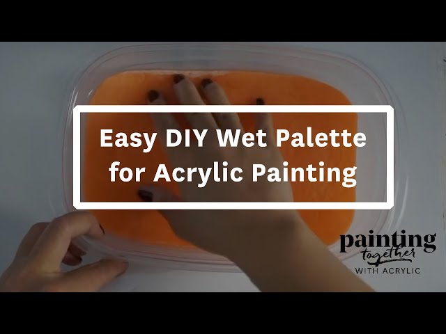 Easy DIY Wet Palette for Acrylic Painting  Painting Together with  Acrylics, Artist Gigi Chen 