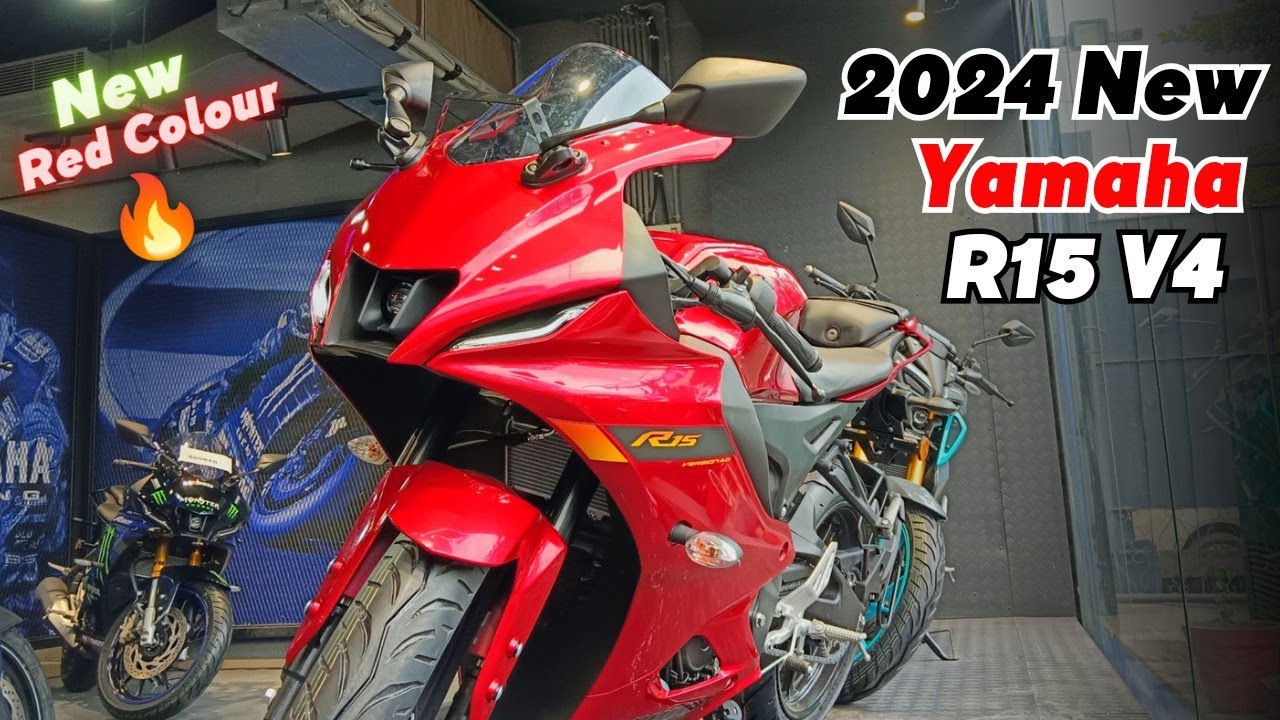 2024 Yamaha R15 V4.0 Red ❤️ Colour New Model Detailed Walkaround Review | Autotechinfo