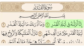سورة القدر مكتوبة بصوت سعد الغامدي
